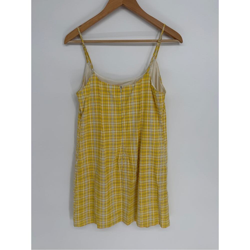 Altar'd State Yellow Plaid Cami Dress Miniature Slip Womens - M - Picture 6 of 11